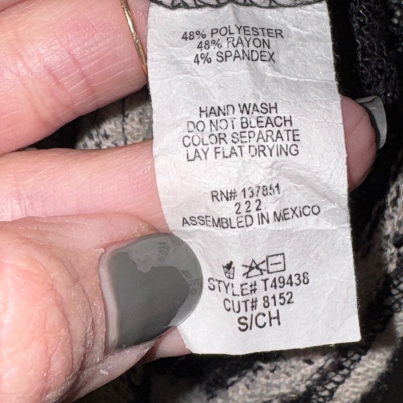 Boho Striped Lightweight Sweater Tie Front Small - Picture 4 of 7